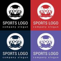 hockey emblema club logo su con logo design vettore