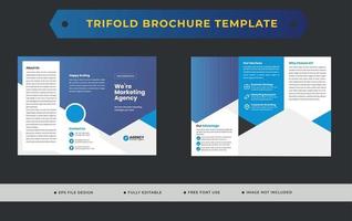 design del modello di brochure a tre ante aziendali aziendali vettore