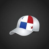 Panama bandiera su berretto vettore