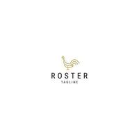 roster linea logo icona design modello piatto vettore