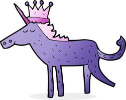 scarabocchio personaggio cartone animato unicorno vettore