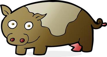 scarabocchio personaggio cartone animato maiale vettore