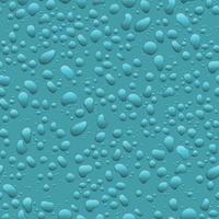 acqua gocce su blu sfondo. condensazione di realistico puro pioggia goccioline vettore