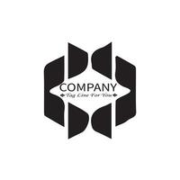 vettore logo design geometria nero