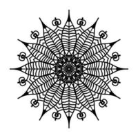 nero mandala, lusso ornamentale mandala design sfondo, mandala disegno, mandala modello colorazione libro arte sfondo disegno, piastrella modello, saluto carta, nero e bianca mandala vettore