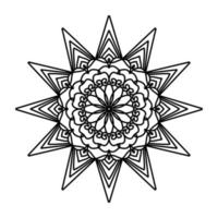 nero mandala, lusso ornamentale mandala design sfondo, mandala disegno, mandala modello colorazione libro arte sfondo disegno, piastrella modello, saluto carta, nero e bianca mandala vettore