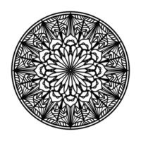 nero mandala, lusso ornamentale mandala design sfondo, mandala disegno, mandala modello colorazione libro arte sfondo disegno, piastrella modello, saluto carta, nero e bianca mandala vettore