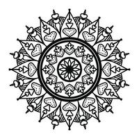 nero mandala, lusso ornamentale mandala design sfondo, mandala disegno, mandala modello colorazione libro arte sfondo disegno, piastrella modello, saluto carta, nero e bianca mandala vettore