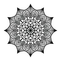 nero mandala, lusso ornamentale mandala design sfondo, mandala disegno, mandala modello colorazione libro arte sfondo disegno, piastrella modello, saluto carta, nero e bianca mandala vettore