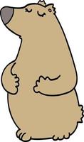 scarabocchio personaggio cartone animato orso vettore