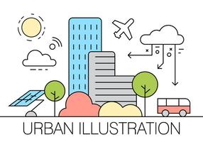 Illustrazione urbana gratuita vettore