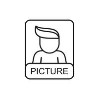 profilo immagine icona vettore su bianca sfondo