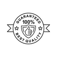 100 per cento garanzia etichetta cartello. cliente soddisfazione garantito badge vettore
