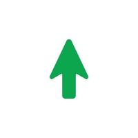 eps10 verde vettore freccia pointer astratto solido arte icona isolato su bianca sfondo. topo cursore simbolo nel un' semplice piatto di moda moderno stile per il tuo sito web disegno, logo, e mobile App