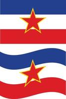 jugoslavia bandiera. jugoslavia bandiera illustrazione. jugoslavia agitando bandiera. piatto stile. vettore