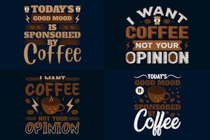 moderno caffè tipografia e vettore maglietta design impostare, bene per t camicia Stampa, maglietta design citazioni di Hobby e bevanda