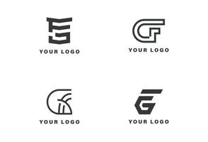 f g lettera logo design modello vettore