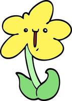 scarabocchio personaggio cartone animato fiore vettore