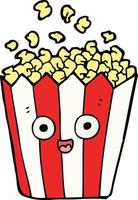 scarabocchio personaggio cartone animato Popcorn vettore