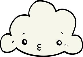 scarabocchio personaggio cartone animato nube vettore