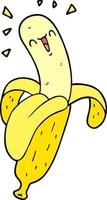 scarabocchio personaggio cartone animato Banana vettore