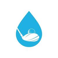 acqua far cadere golf vettore logo design. golf club ispirazione logo design.