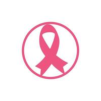 rosa nastro vettore logo design. Seno cancro consapevolezza simbolo. ottobre è mese di Seno cancro consapevolezza nel il mondo.