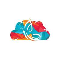 farfalla e nube icona vettore logo design. bellezza salone vettore logo creativo illustrazione.