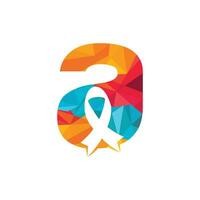 lettera un' rosa nastro vettore logo design. Seno cancro consapevolezza simbolo. ottobre è mese di Seno cancro consapevolezza nel il mondo.