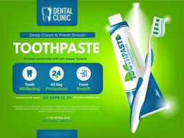 spazzolino dentifricio dentale cura in profondità pulito isolato design vettore