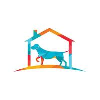 animale domestico casa vettore logo design. animale domestico negozio logo design modello.
