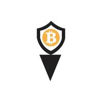 bitcoin icona vettore illustrazione design