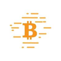 bitcoin icona vettore illustrazione design