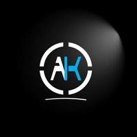 creativo ak logo design vettore