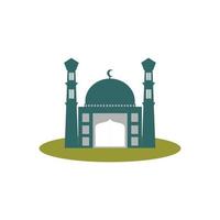 moschea isolato piatto illustrazione vettore