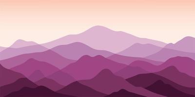 montagne colore, traslucido onde, astratto bicchiere forma, moderno sfondo, design vettore illustrazione