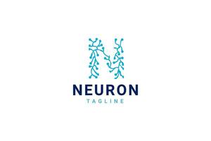 neurone nervo cellula o corallo alga marina logo design modello vettore