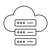 Perfetto design icona di nube server vettore