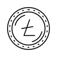 litecoin moneta vettore icona