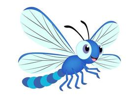vettore libellula cartone animato personaggio vettore