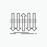 freccia. attività commerciale. distinzione. inoltrare. individualità linea icona. vettore isolato illustrazione