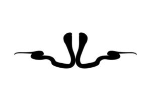 silhouette di il paio di il cobra serpente per logo, pittogramma, sito web o grafico design elemento. vettore illustrazione