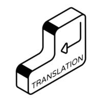 moderno isometrico design di traduzione vettore