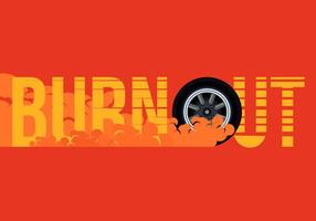 Drifting auto e illustrazione di burnout vettore
