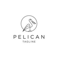 pellicano uccello logo icona design modello vettore