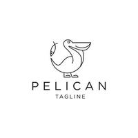 pellicano uccello logo icona design modello vettore