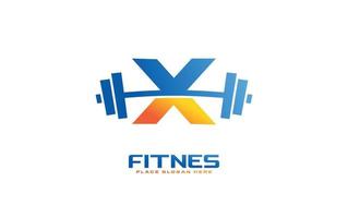 X logo Palestra vettore per identità azienda. iniziale lettera fitness modello vettore illustrazione per il tuo marca.