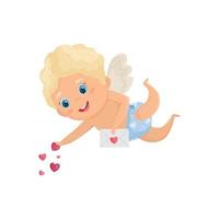 illustrazione con cartone animato Cupido vettore