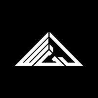 wgj lettera logo creativo design con vettore grafico, wgj semplice e moderno logo nel triangolo forma.