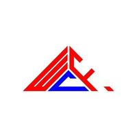 wcf lettera logo creativo design con vettore grafico, wcf semplice e moderno logo nel triangolo forma.